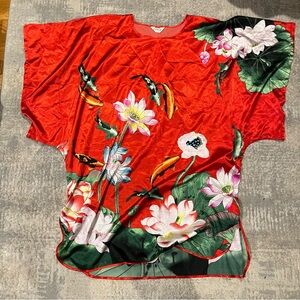 Women's Floral Silk Blouse